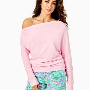 Lilly Pulitzer Sheera Top Heathered Pink Blossom
